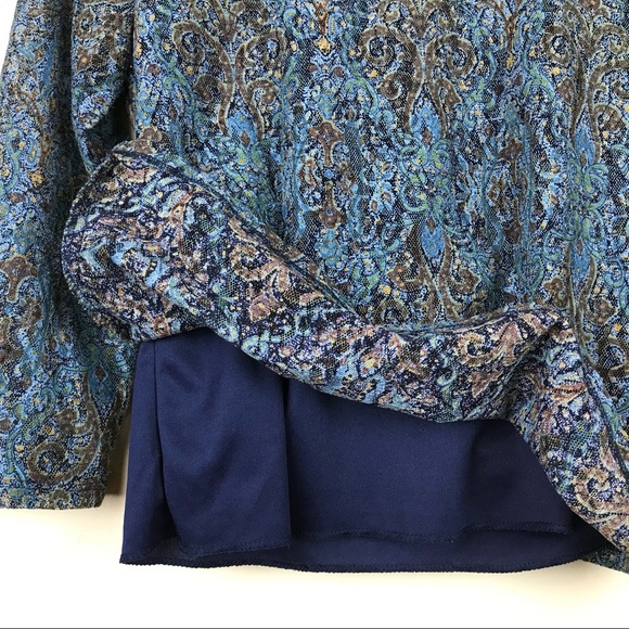 BIYAYCDA Boho 3/4 Sleeve Lined Lace Top S - Picture 4 of 7